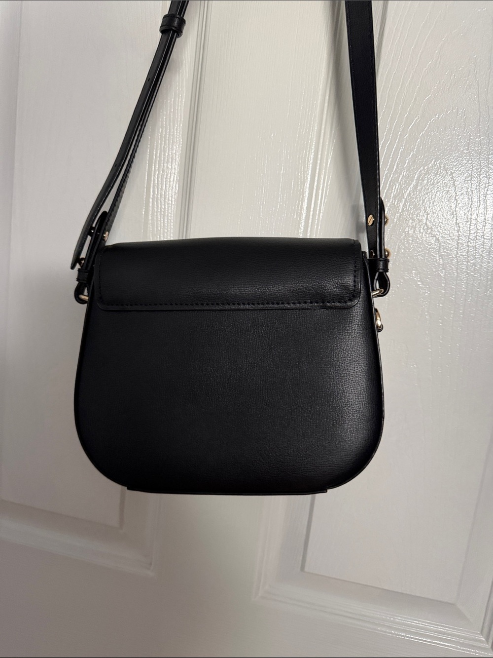 Marc Jacobs Black Leather Crossbody Saddle-Style Bag - Picture 3 of 4